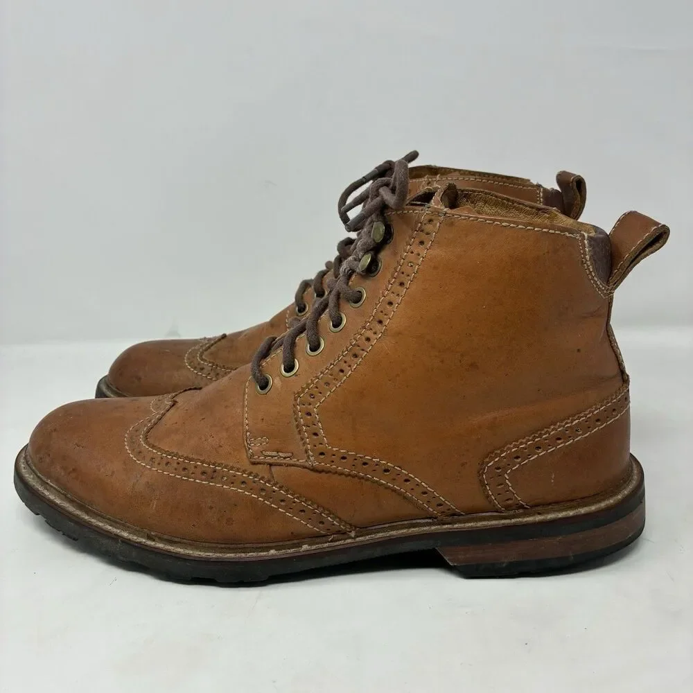 Florsheim Men’s Limited Kilbourn Wingtip Brown Suede Leather Ankle Boots 11.5 D
